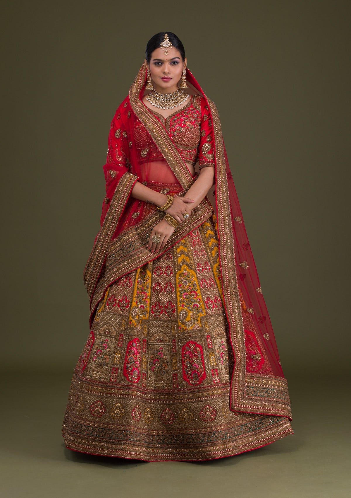 red lengha dress Fashion trends evolve, but red remains the timeless wedding classic! This bridal lehenga is the perfect blend of timeless beauty and modern charm! And guess what? More designer red lehengas