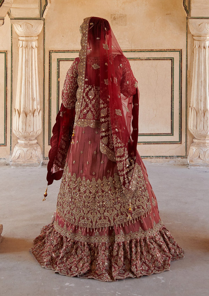 Maroon Stonework (Gold) Tissue Readymade Lehenga-koskii