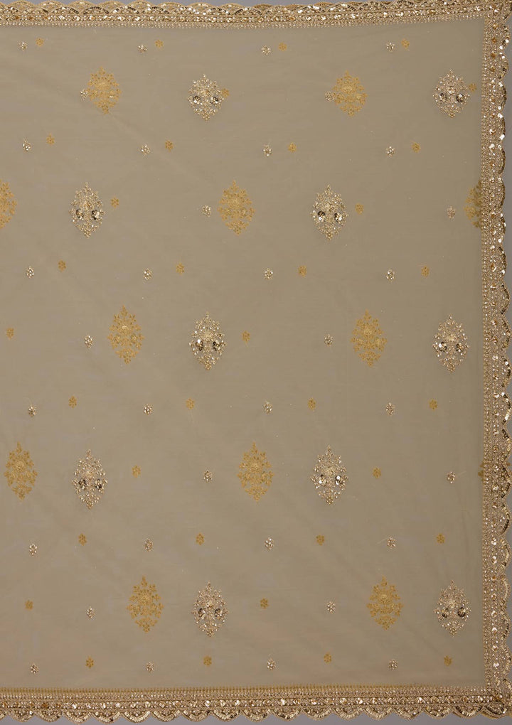 Mehendi Cording Banarasi Readymade Lehenga-koskii