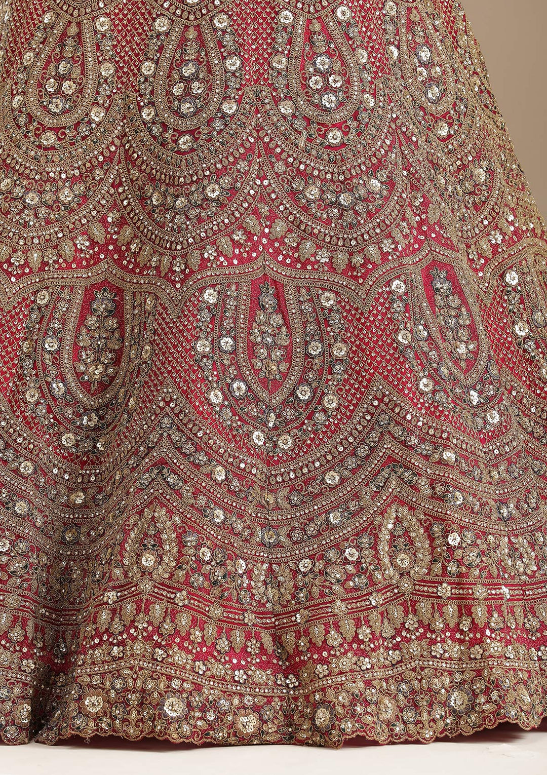 Rani Pink Sequins Net Readymade Lehenga-koskii