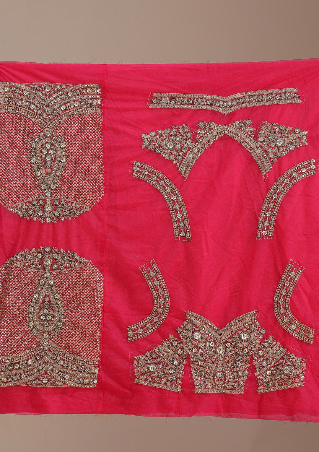 Rani Pink Sequins Net Readymade Lehenga-koskii