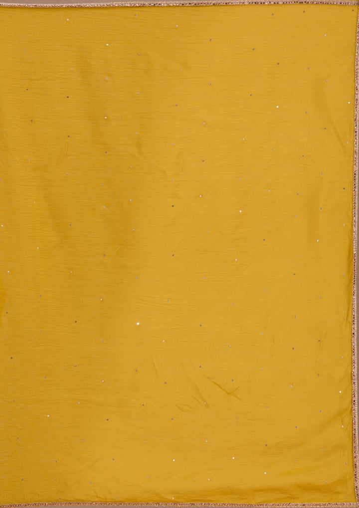 Red Zardosi Raw Silk Readymade Lehenga-Koskii