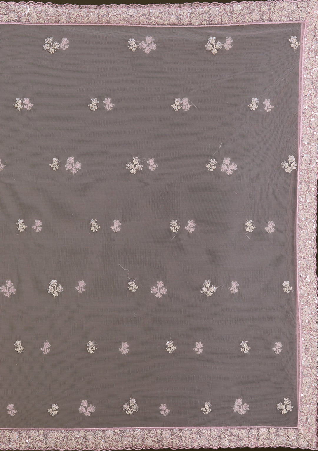 Pink Sequins Net Readymade Lehenga-Koskii