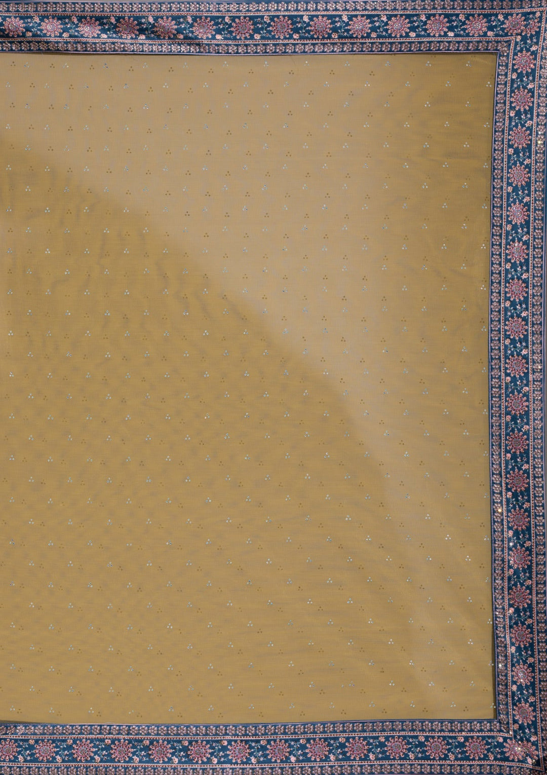 Navy Blue Swarovski Raw Silk Readymade Lehenga-koskii