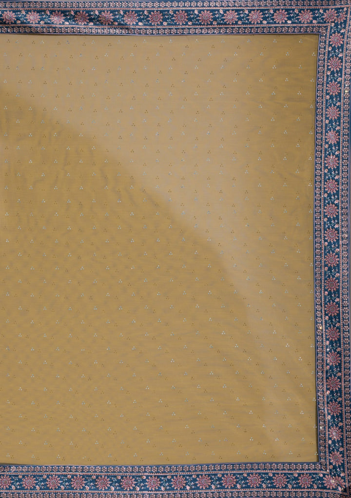 Navy Blue Swarovski Raw Silk Readymade Lehenga-koskii