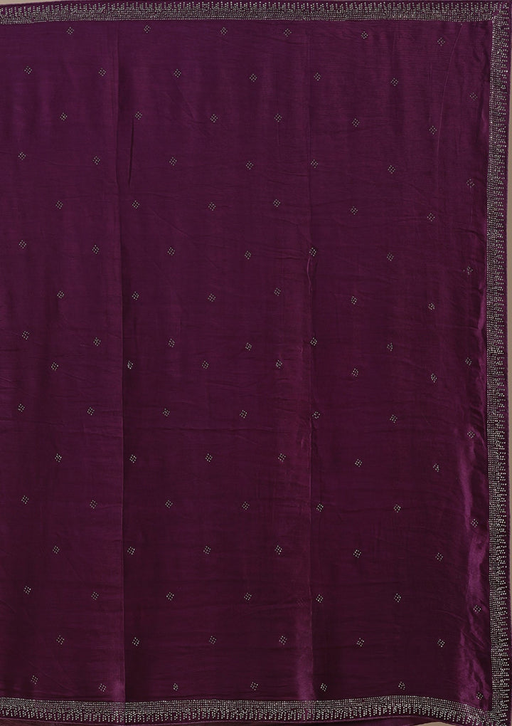 Wine Sequins Semi Crepe Readymade Lehenga-koskii