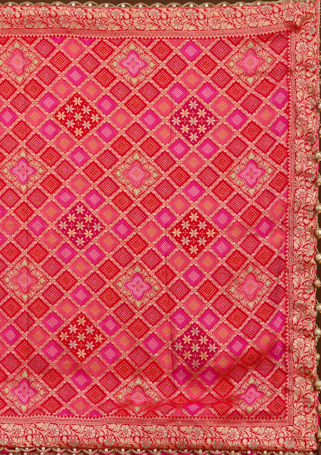 Beige Threadwork Georgette Readymade Lehenga-koskii