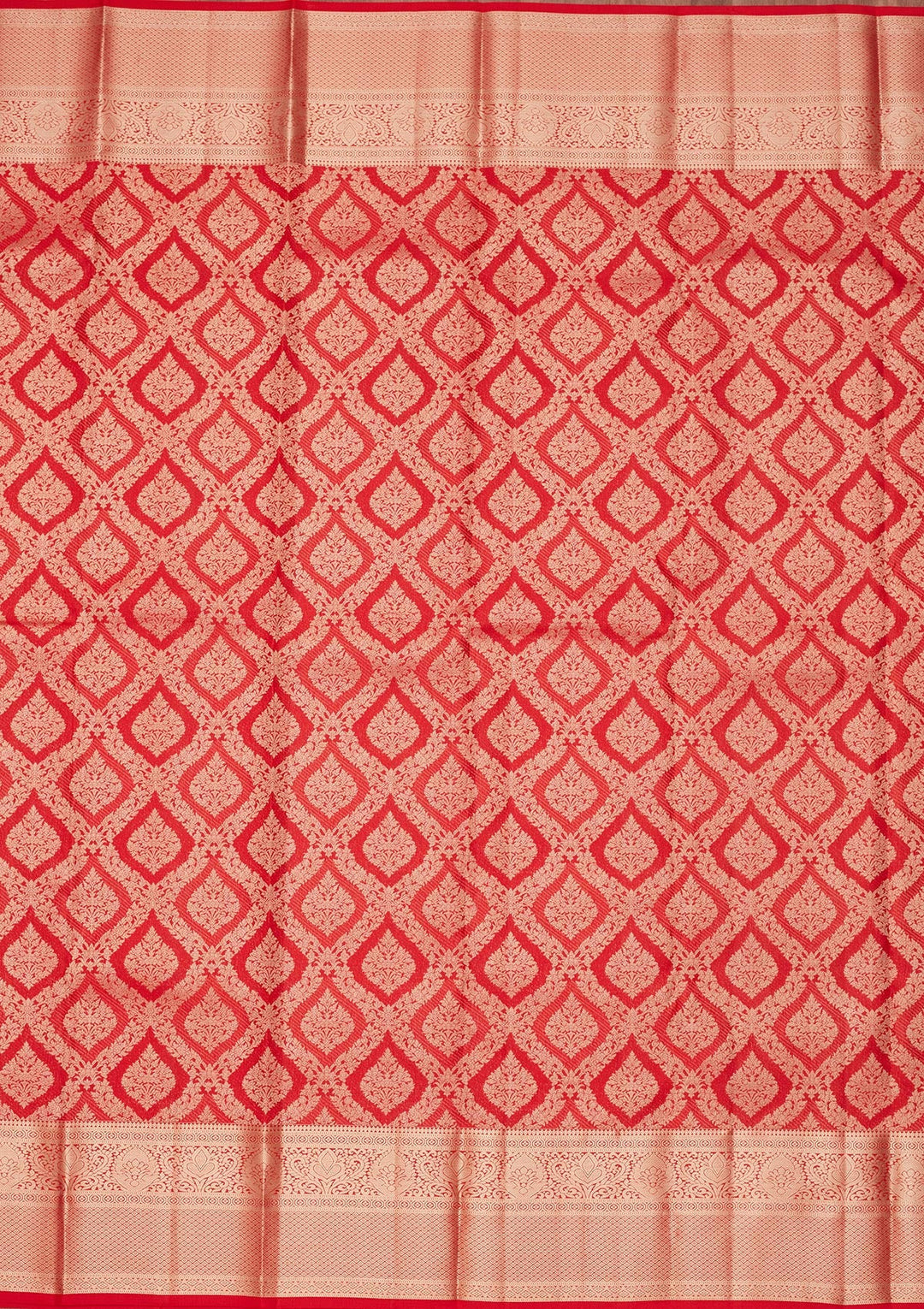 Red Zariwork Pure Silk Saree-koskii