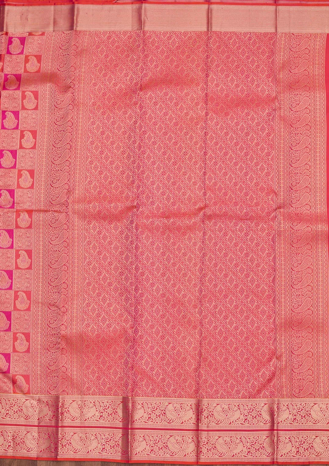 Orange Zariwork  Silk Saree-koskii