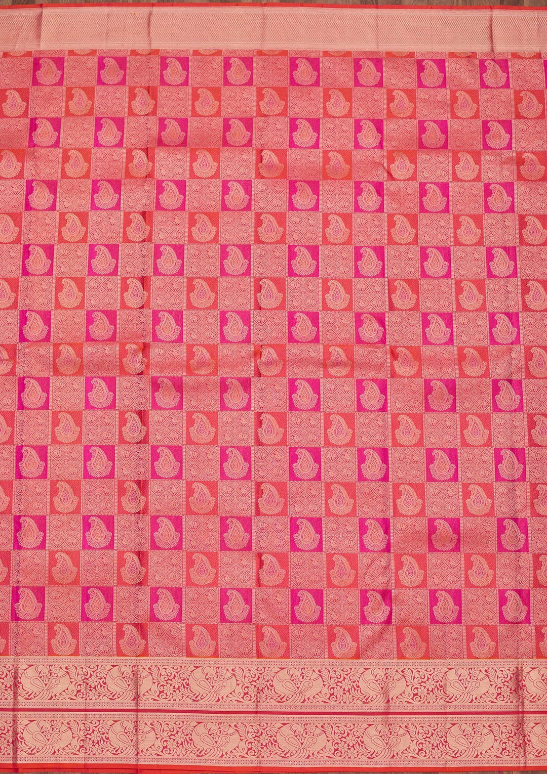 Orange Zariwork  Silk Saree-koskii