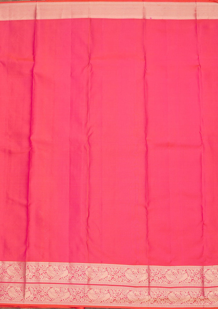 Orange Zariwork  Silk Saree-koskii