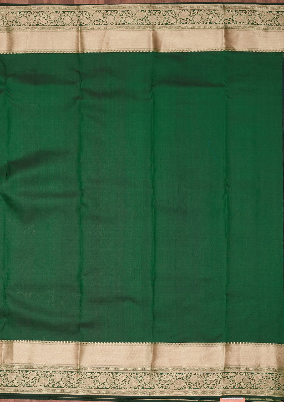 Bottle Green Zariwork Silk Saree-koskii
