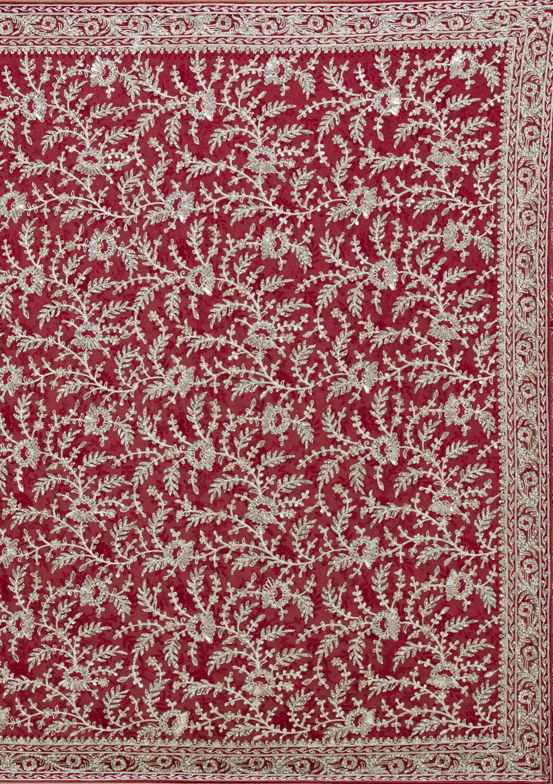 Red Zariwork Georgette Saree-Koskii