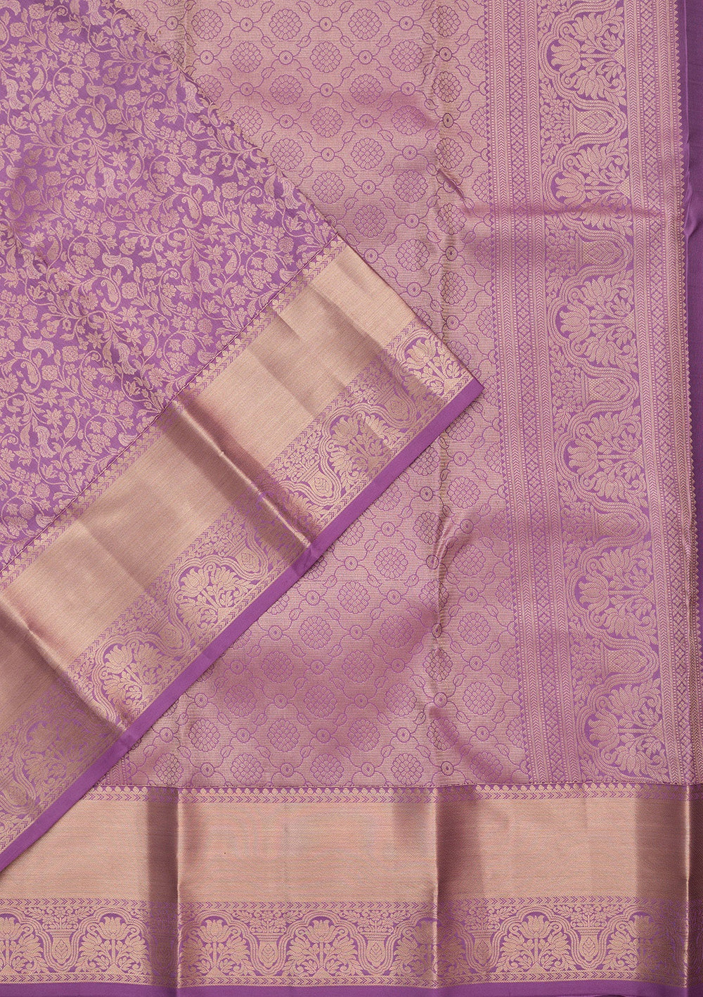 Lavender Zariwork Pure Silk Saree-koskii