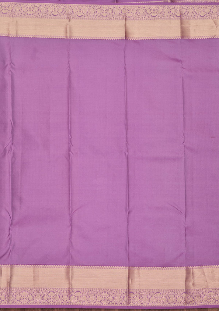 Lavender Zariwork Pure Silk Saree-koskii