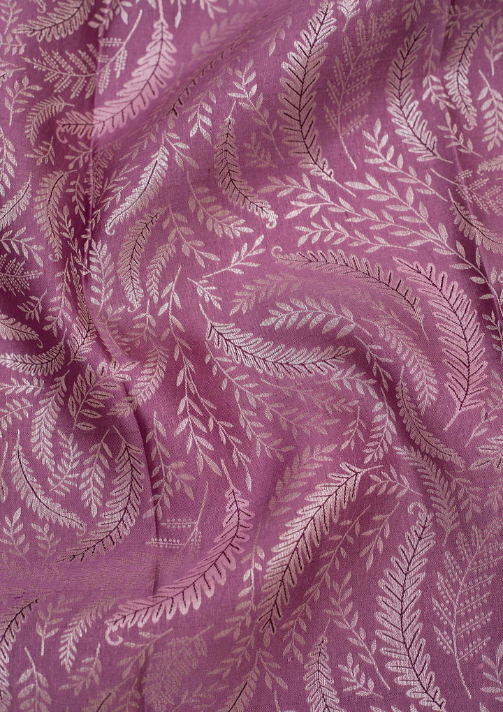 Lavender Zariwork Pure Silk Saree-koskii