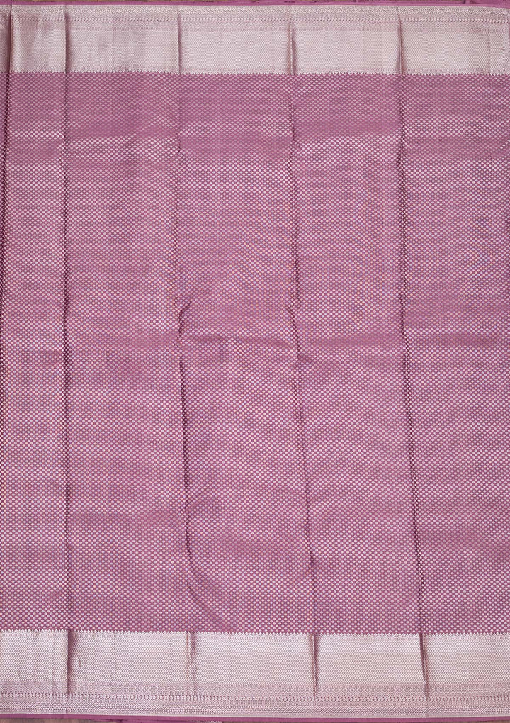 Lavender Zariwork Pure Silk Saree-koskii