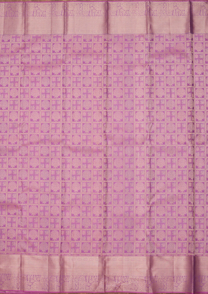 Lavender Zariwork Silk Saree-koskii