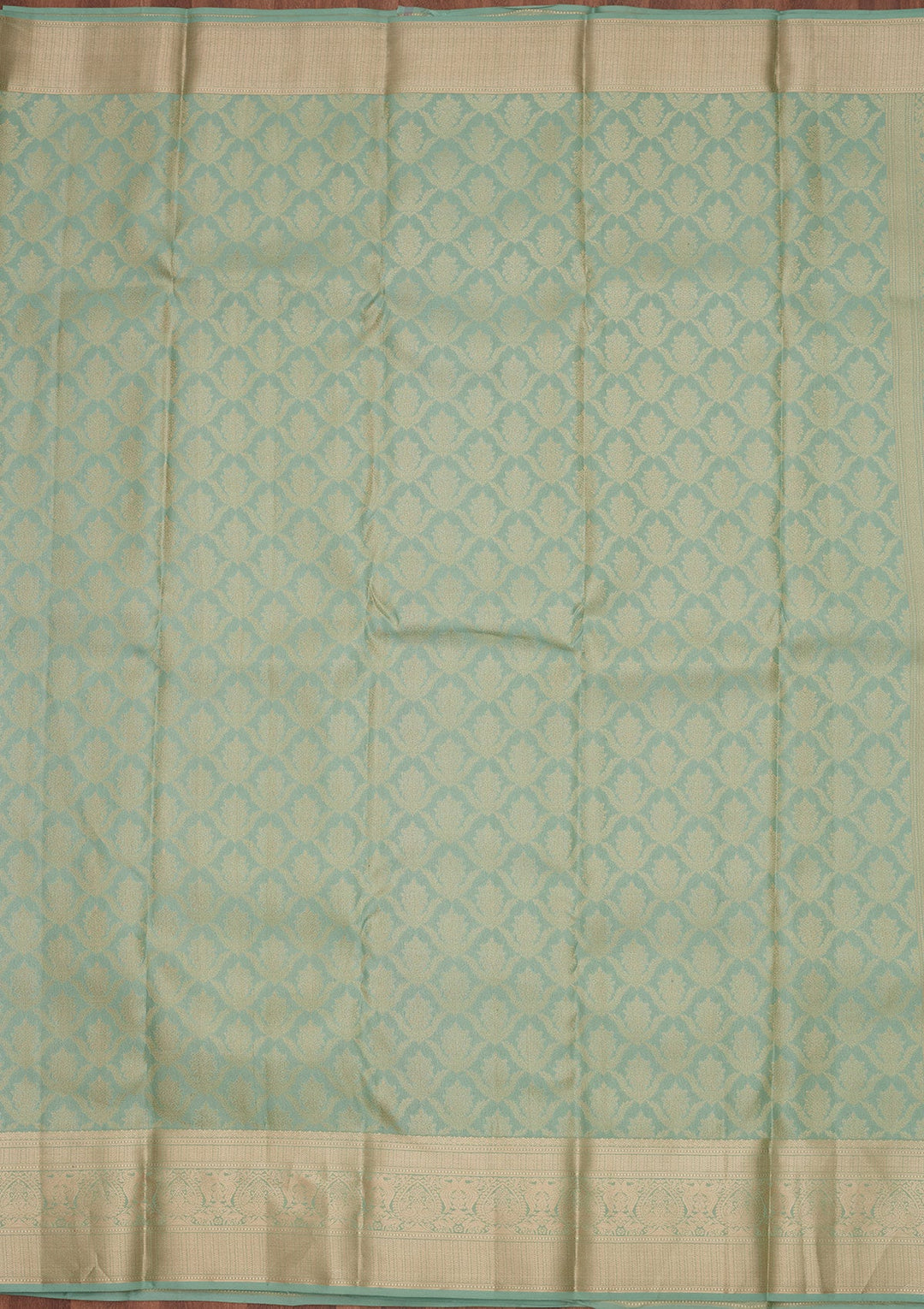 Sea Green Zariwork Pure Silk Saree-koskii