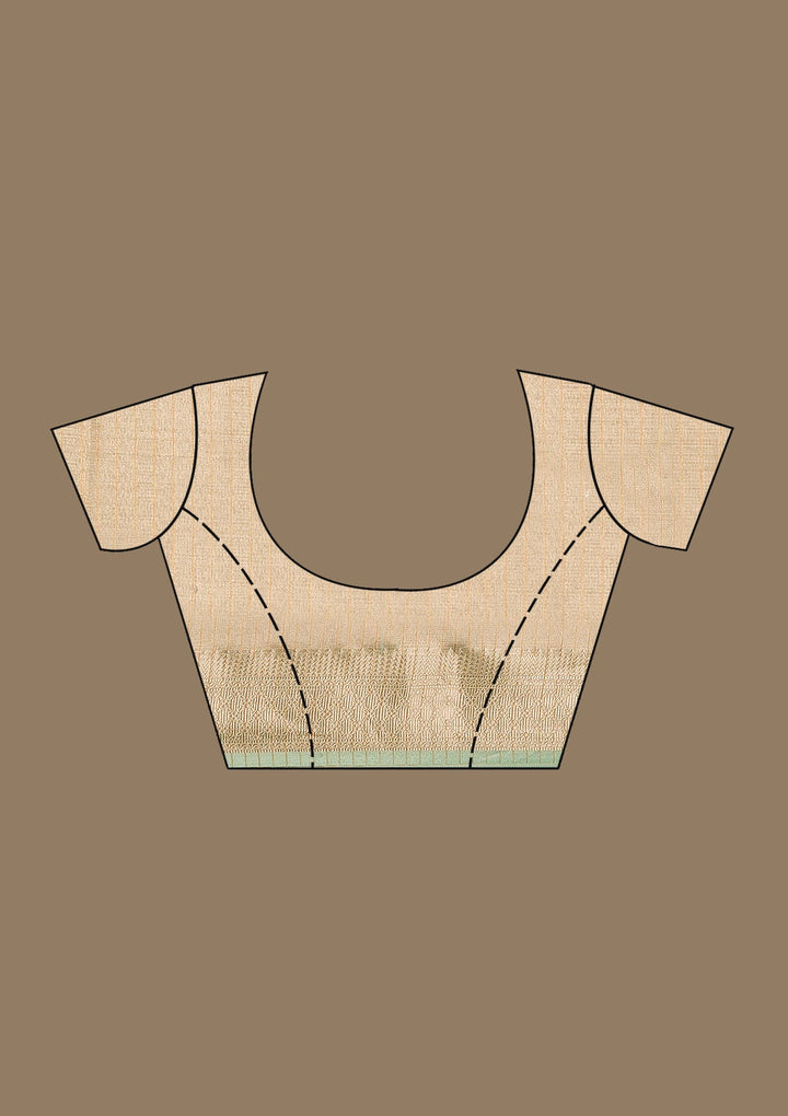 Pista Green Zariwork Tissue Saree-Koskii