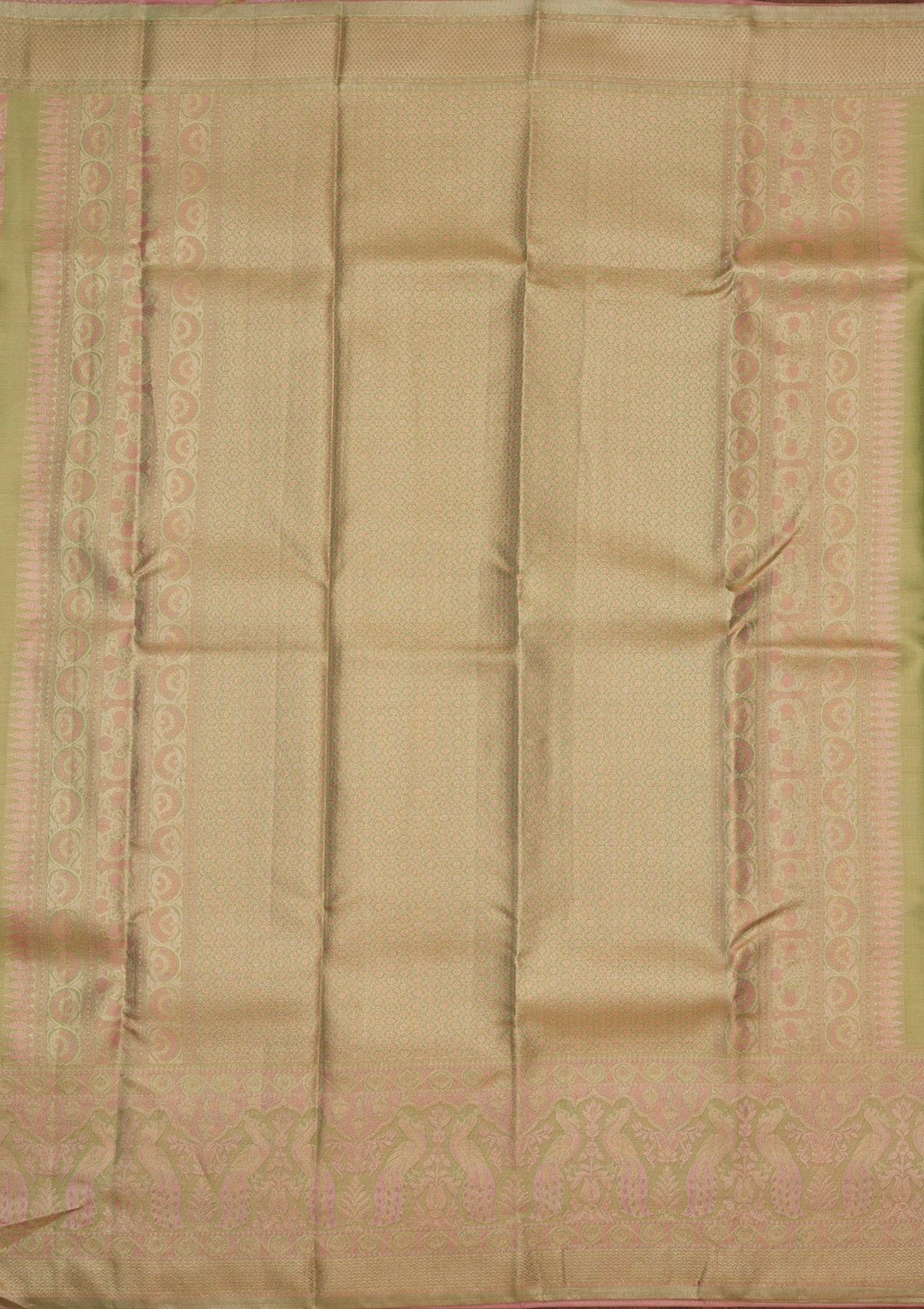 Peach Zariwork Pure Silk Saree-Koskii
