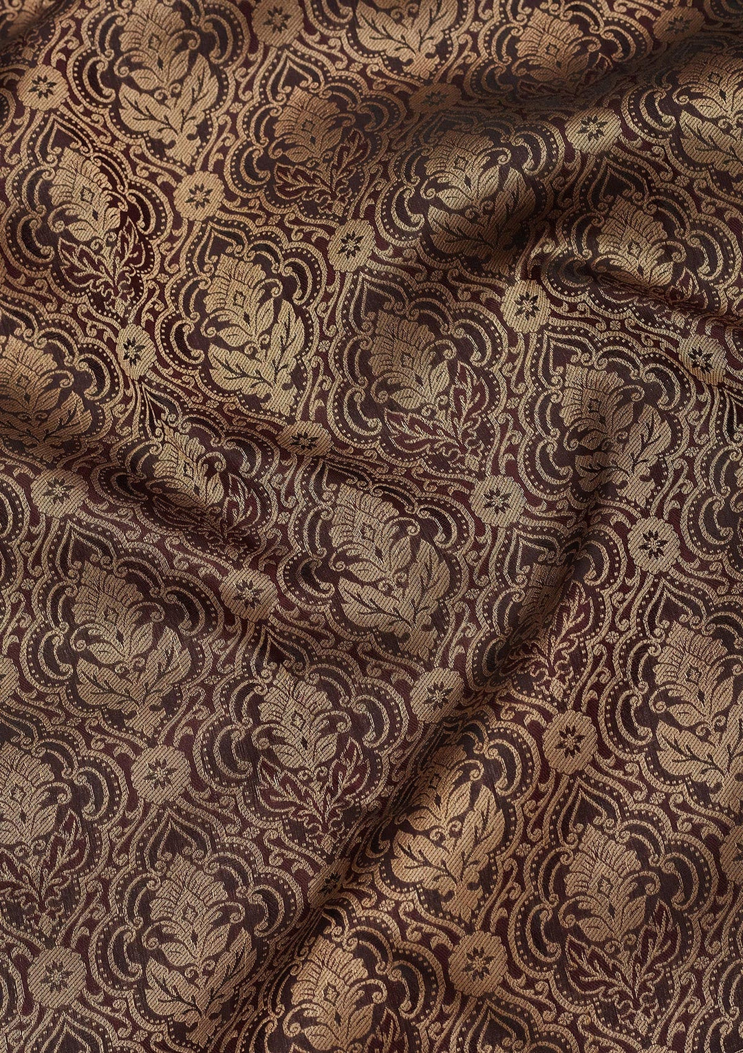 Brown Zariwork Silk Saree-koskii