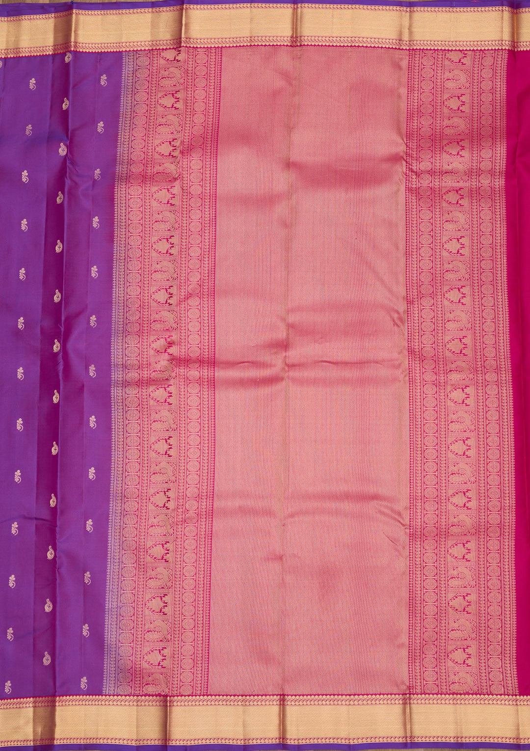 Purple Zariwork Pure Silk Saree-Koskii