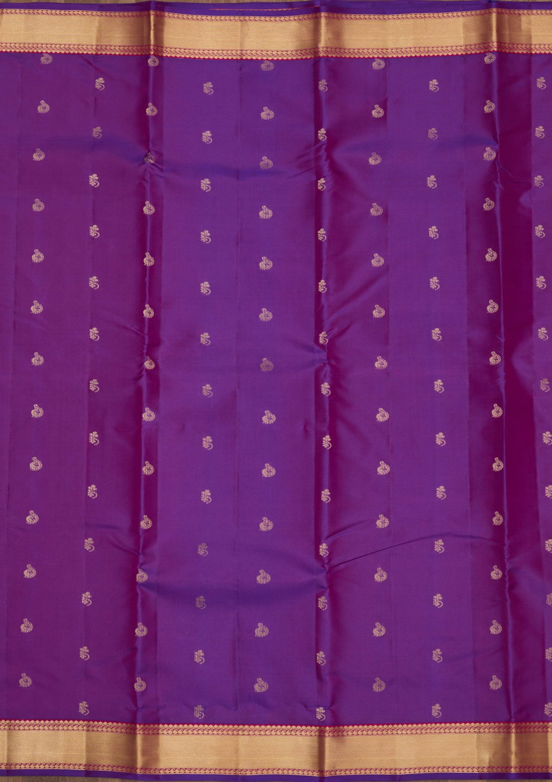Purple Zariwork Pure Silk Saree-Koskii