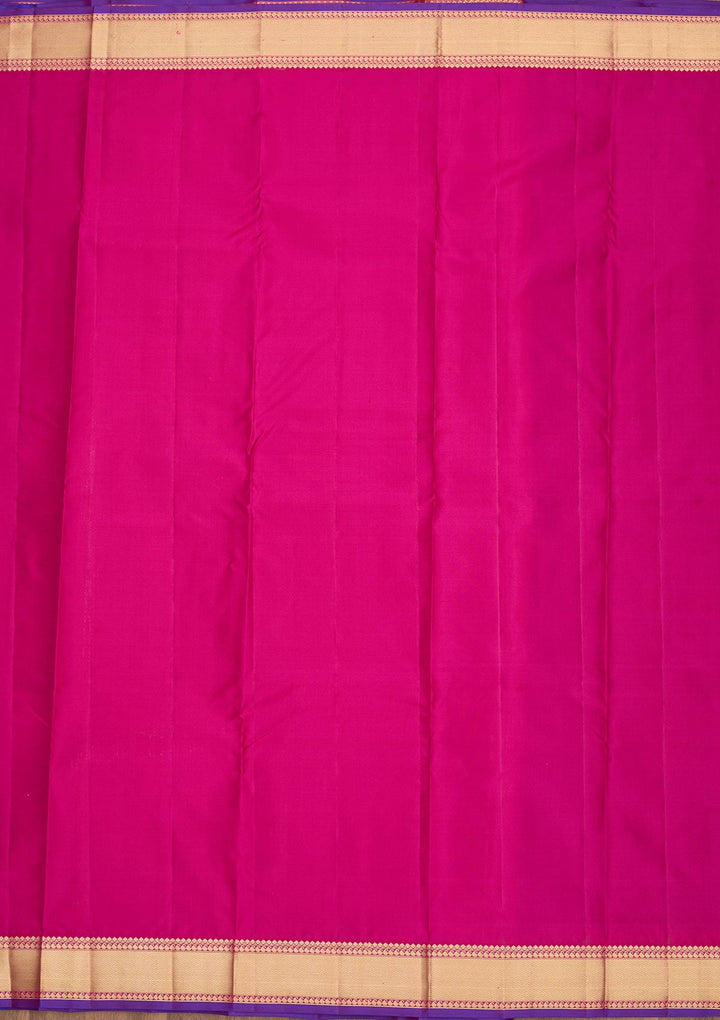 Purple Zariwork Pure Silk Saree-Koskii