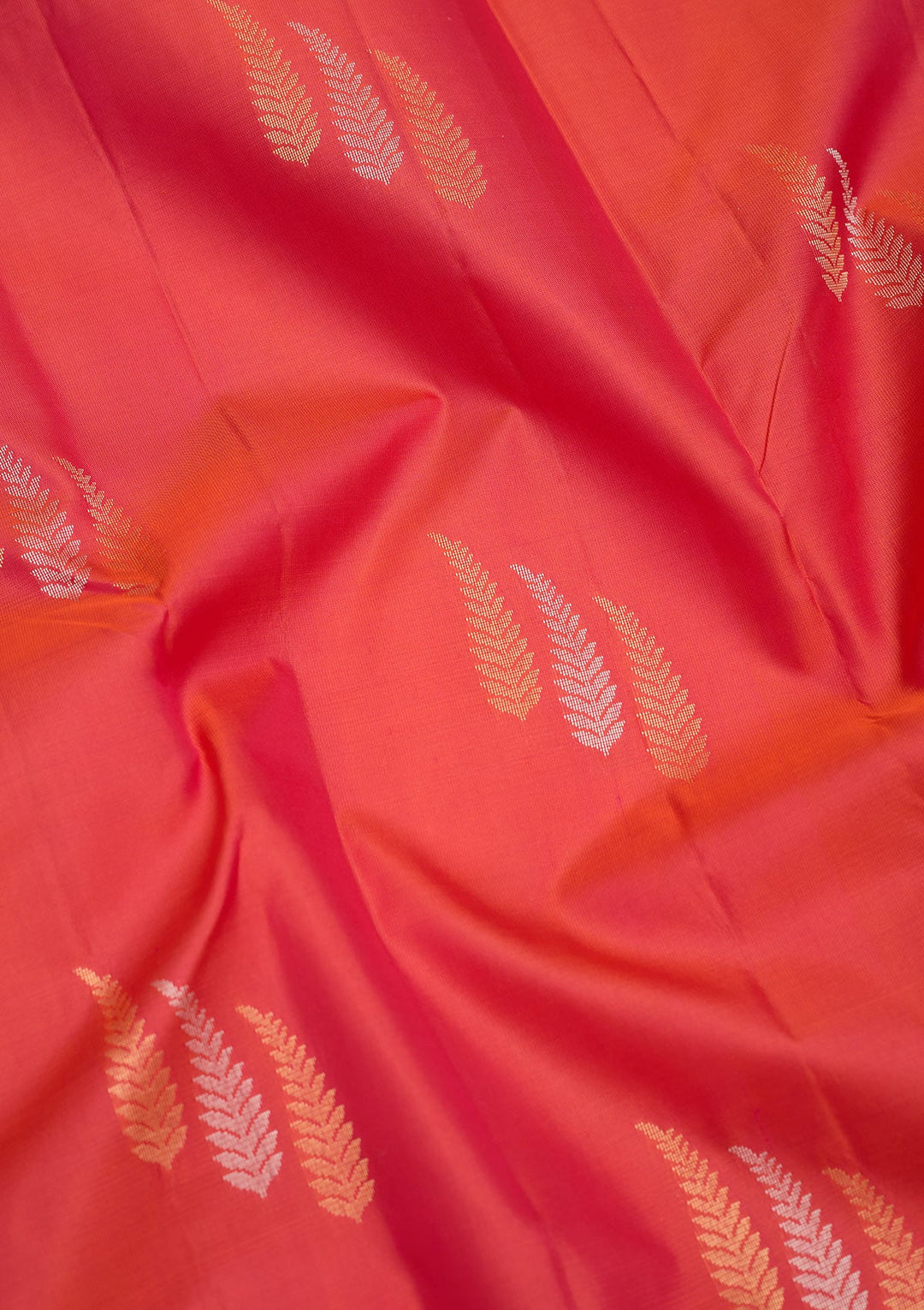 Red Zariwork Pure Silk Saree-Koskii