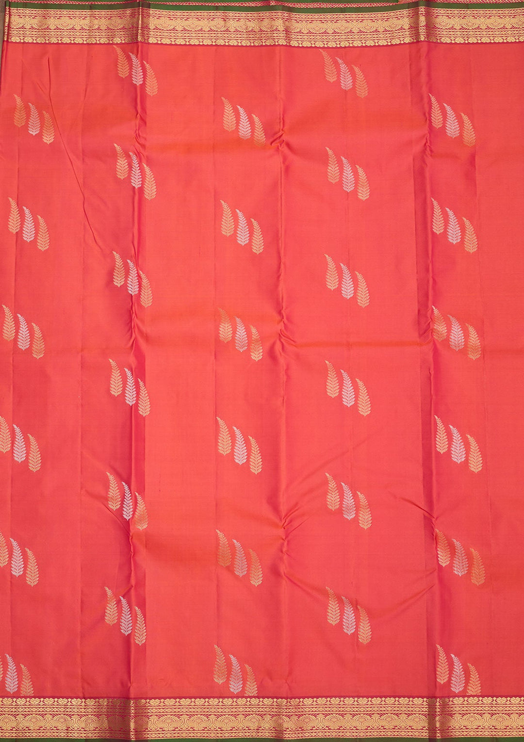 Red Zariwork Pure Silk Saree-Koskii