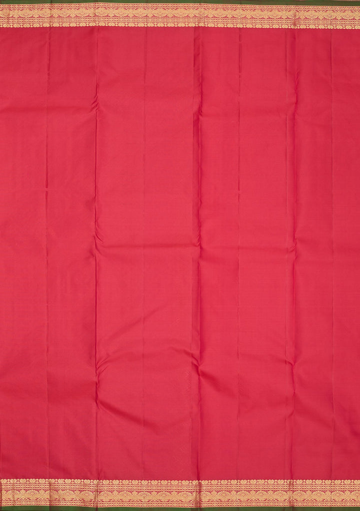Red Zariwork Pure Silk Saree-Koskii