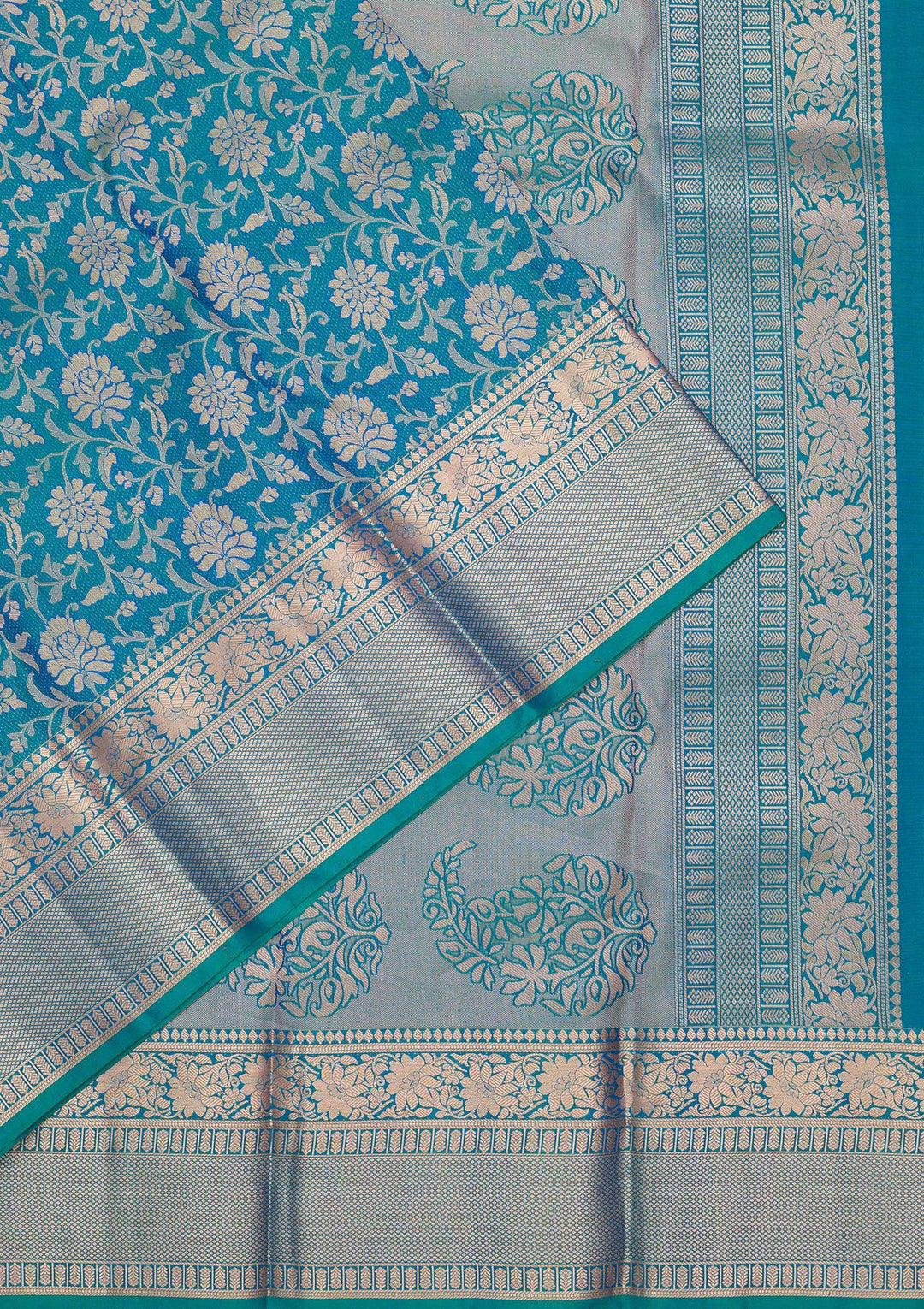Royal Blue Zariwork Pure Silk Saree-koskii