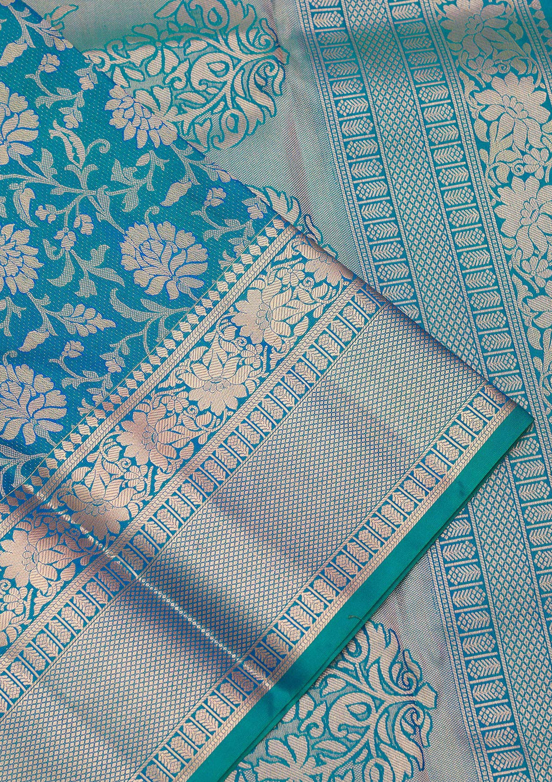 Royal Blue Zariwork Pure Silk Saree-koskii