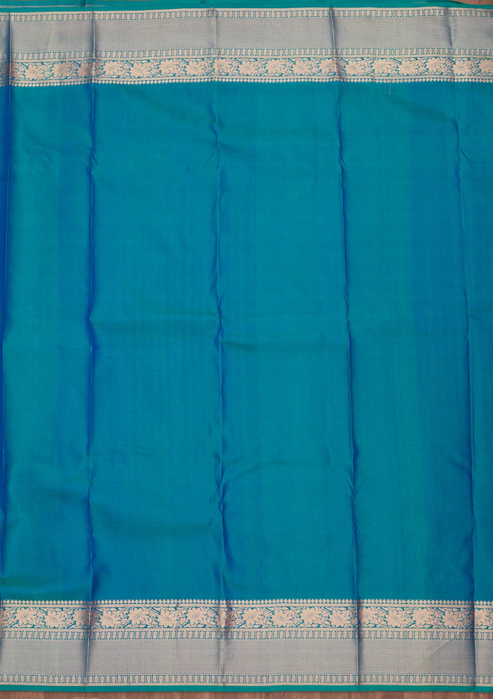Royal Blue Zariwork Pure Silk Saree-koskii