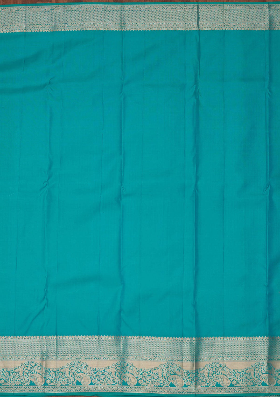 Turquoise Blue Zariwork Pure Silk Saree-koskii