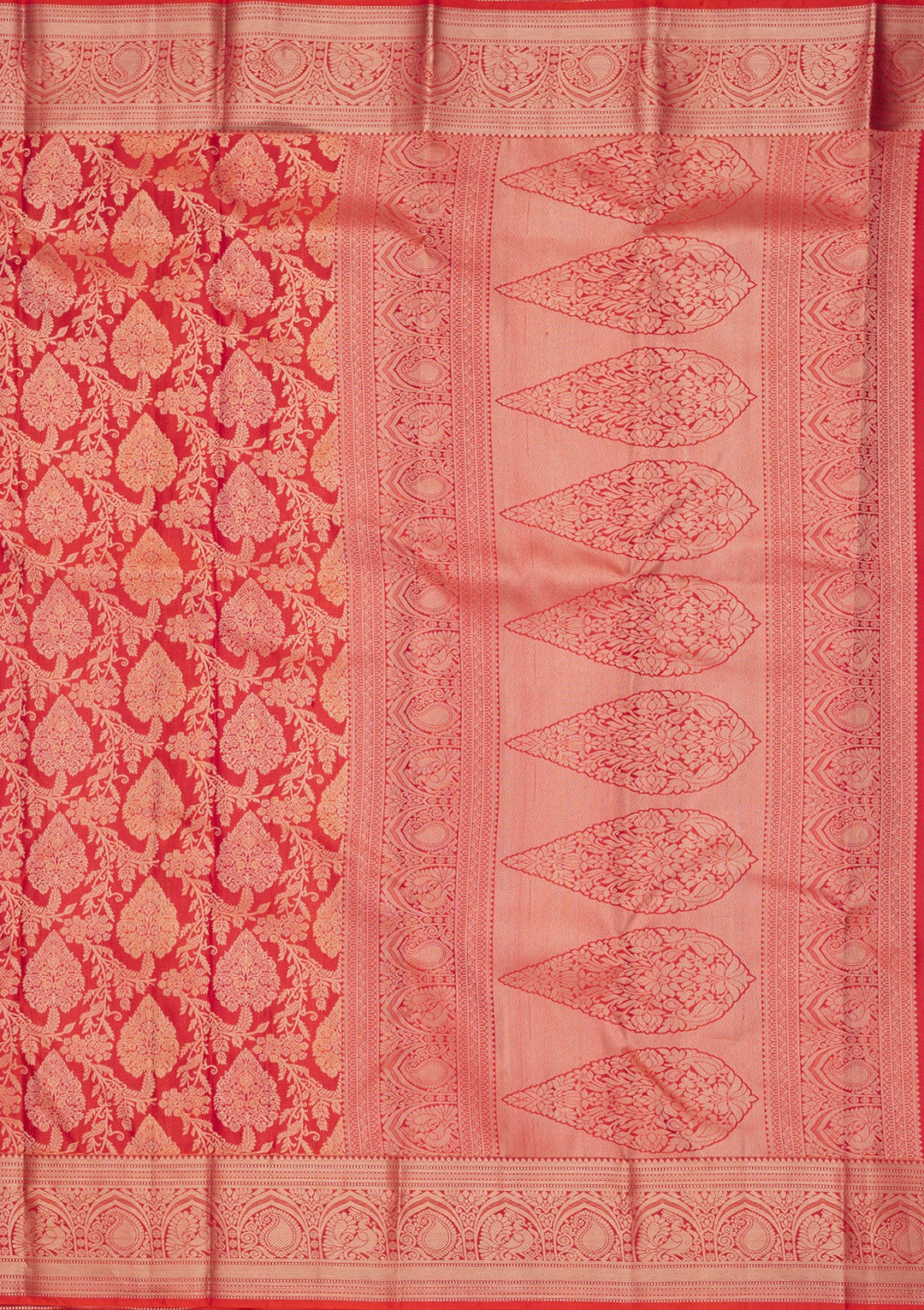 Orange Zariwork Pure Silk Saree-koskii