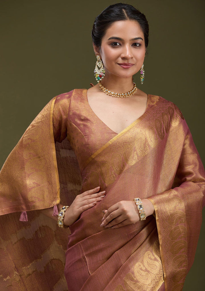 Mauve Printed Art Silk Silk_Saree-koskii