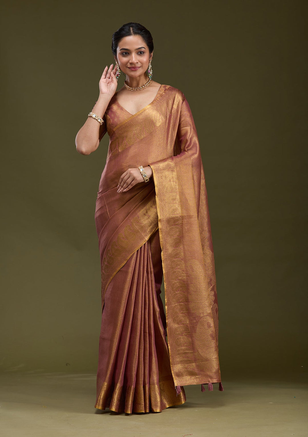 Mauve Printed Art Silk Silk_Saree-koskii