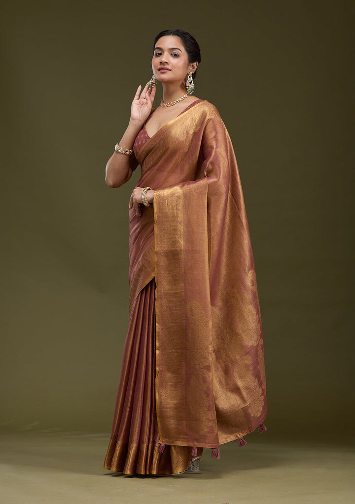 Mauve Printed Art Silk Silk_Saree-koskii