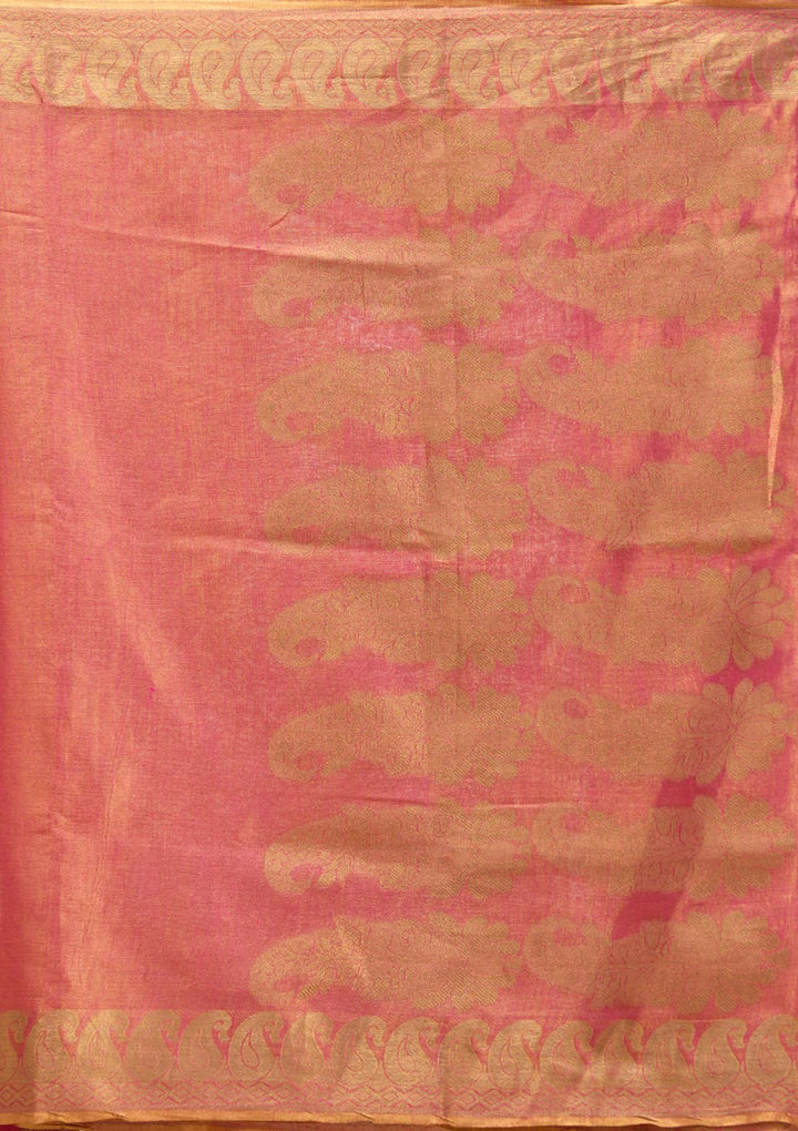 Rani Pink Printed Art Silk Silk_Saree-koskii