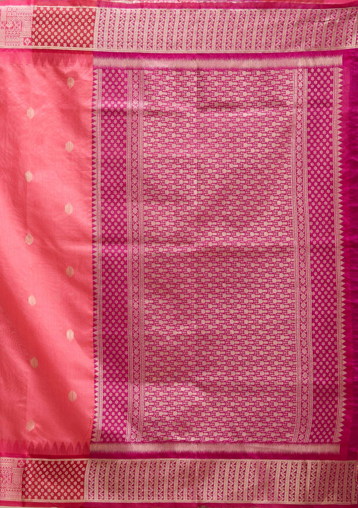 Gajari Pink Printed Art Silk Silk_Saree-koskii