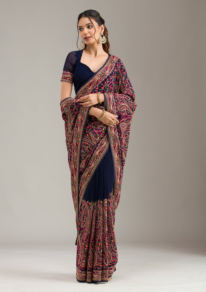 Black Zariwork (Gold) Banarasi Unstitched Salwar Suit-koskii