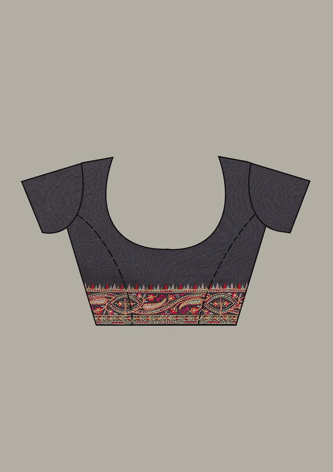 Orange Zariwork (Gold) Cotton Unstitched Salwar Suit-koskii