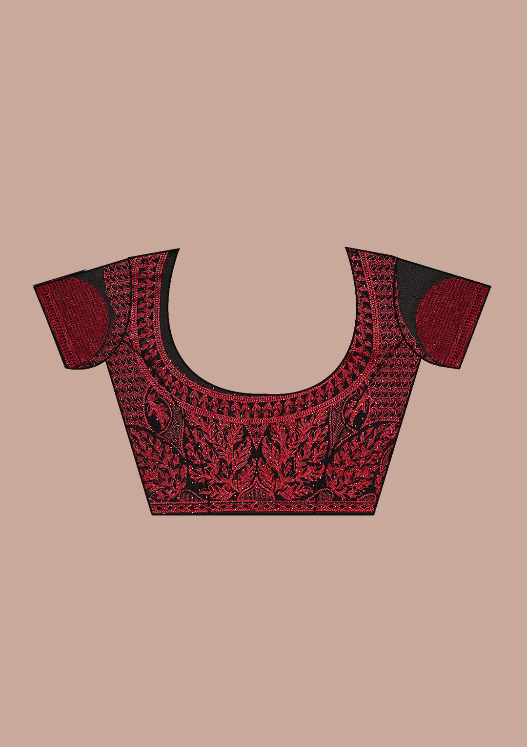 Black Threadwork Georgette Saree-koskii