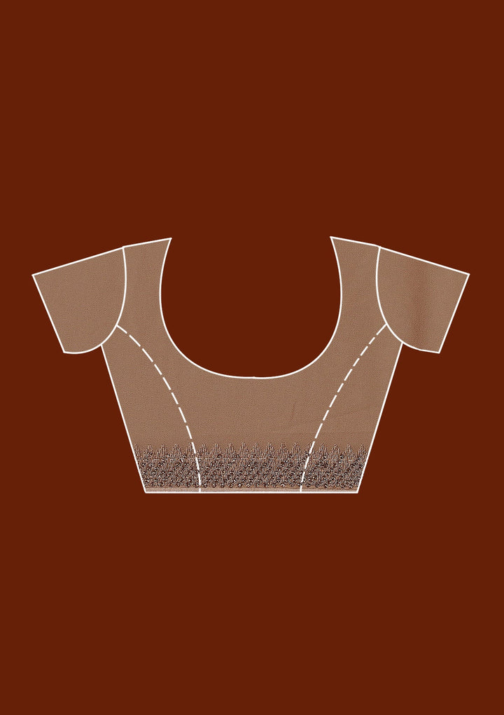 Beige Kashmiri Georgette Saree_koskii