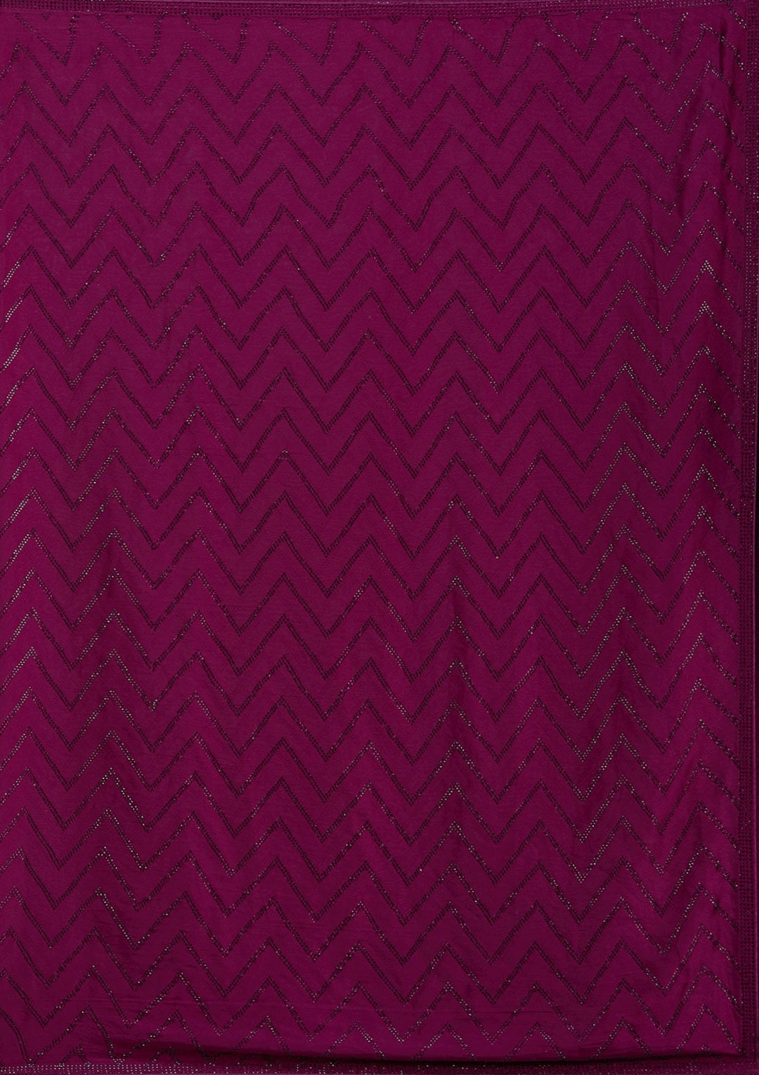 Wine Stonework (Silver) Organza Saree_koskii
