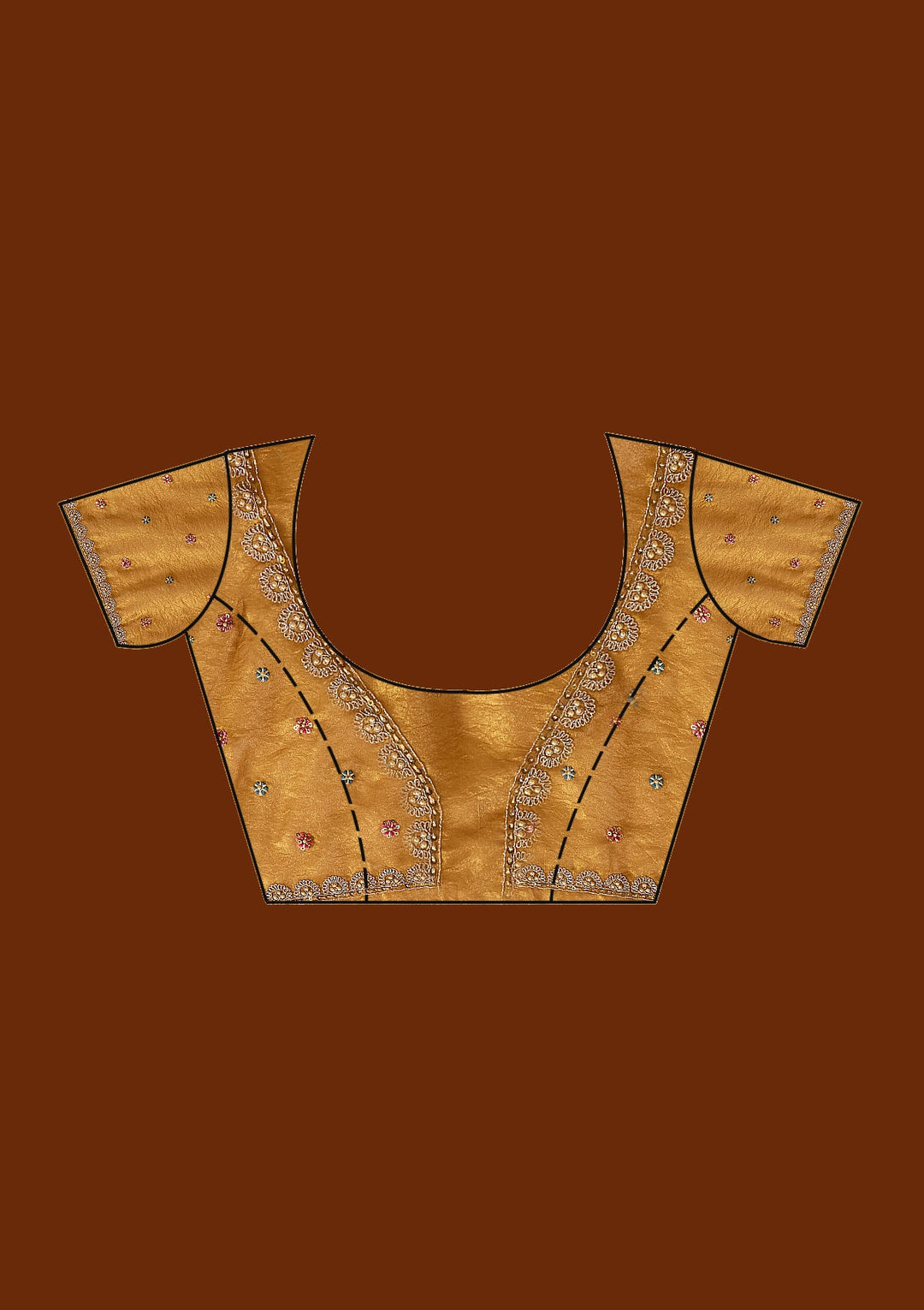 Mustard Threadwork Tissue Saree-koskii
