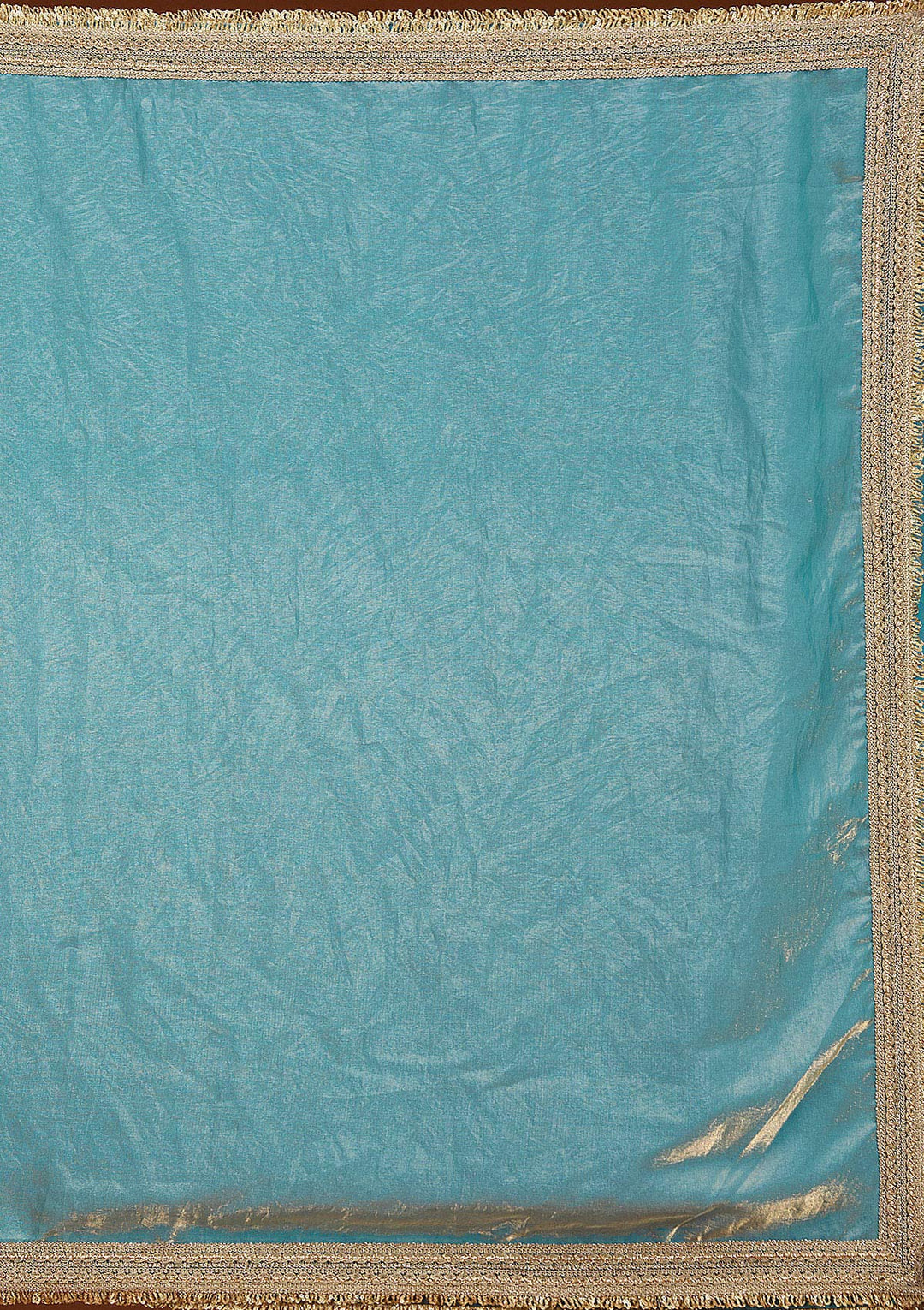 Blue Zariwork (Gold) Tissue Saree_koskii
