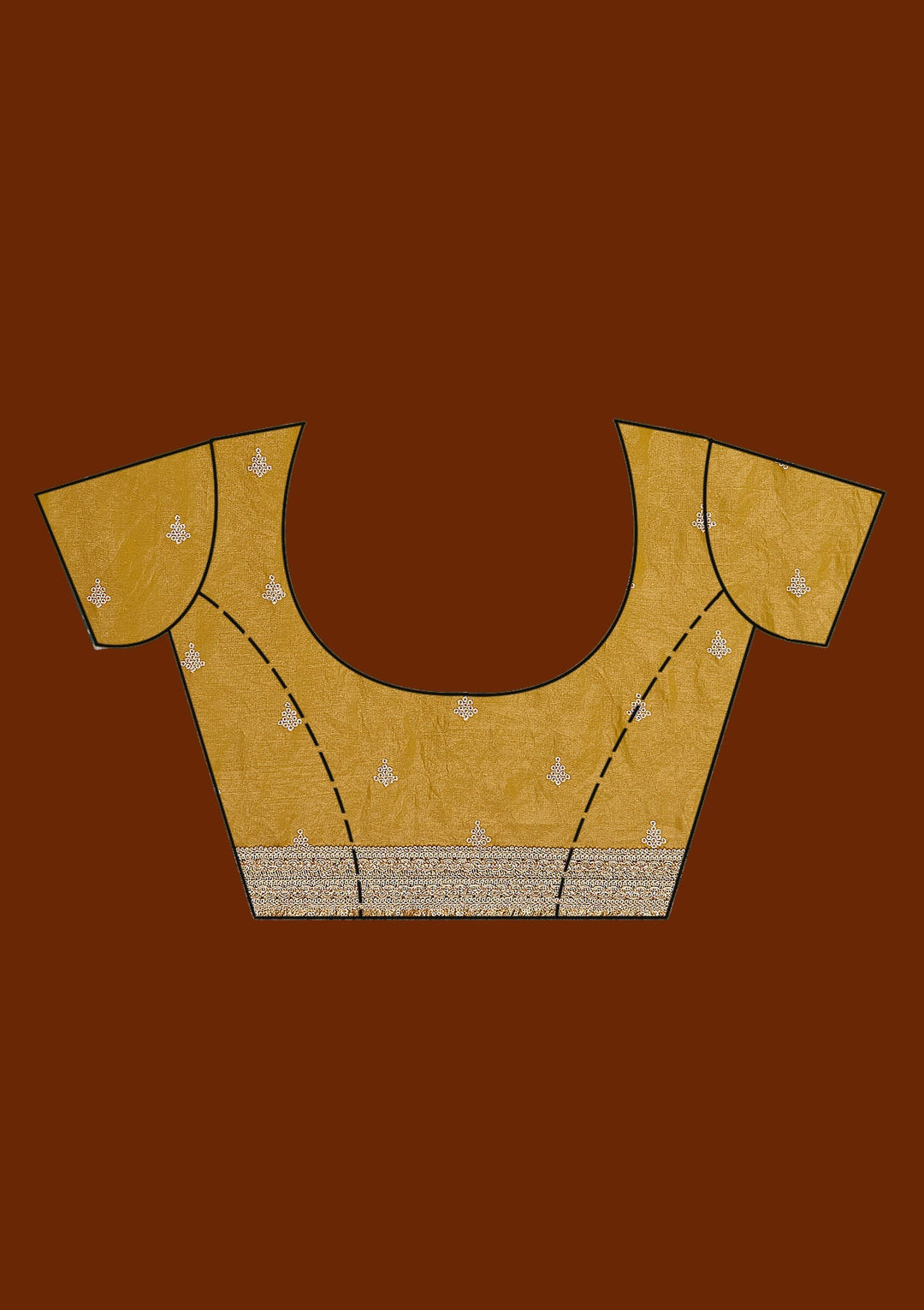 Mustard Zariwork (Gold) Tissue Saree_koskii